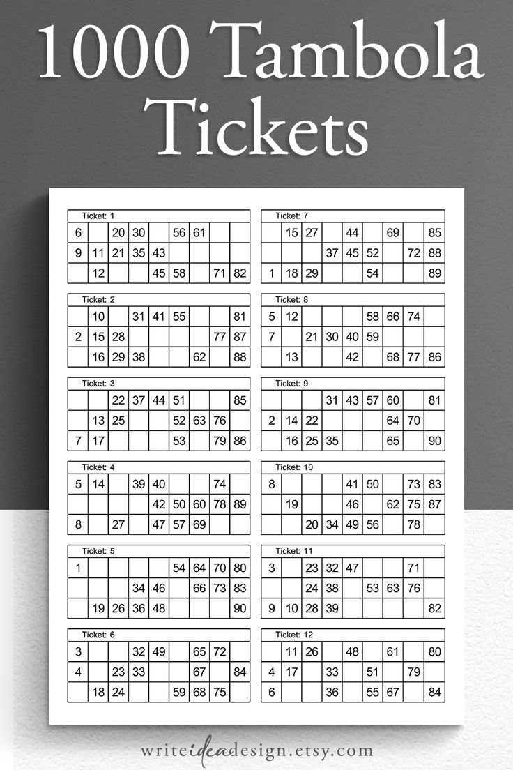1000 Printable Tambola Tickets - Dive Into The World Of Tambola throughout Free Tambola Tickets Printable