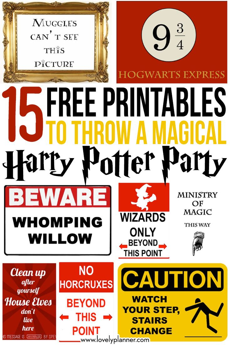 15 Free Harry Potter Party Printables - Part 1 intended for Harry Potter Party Printables Free
