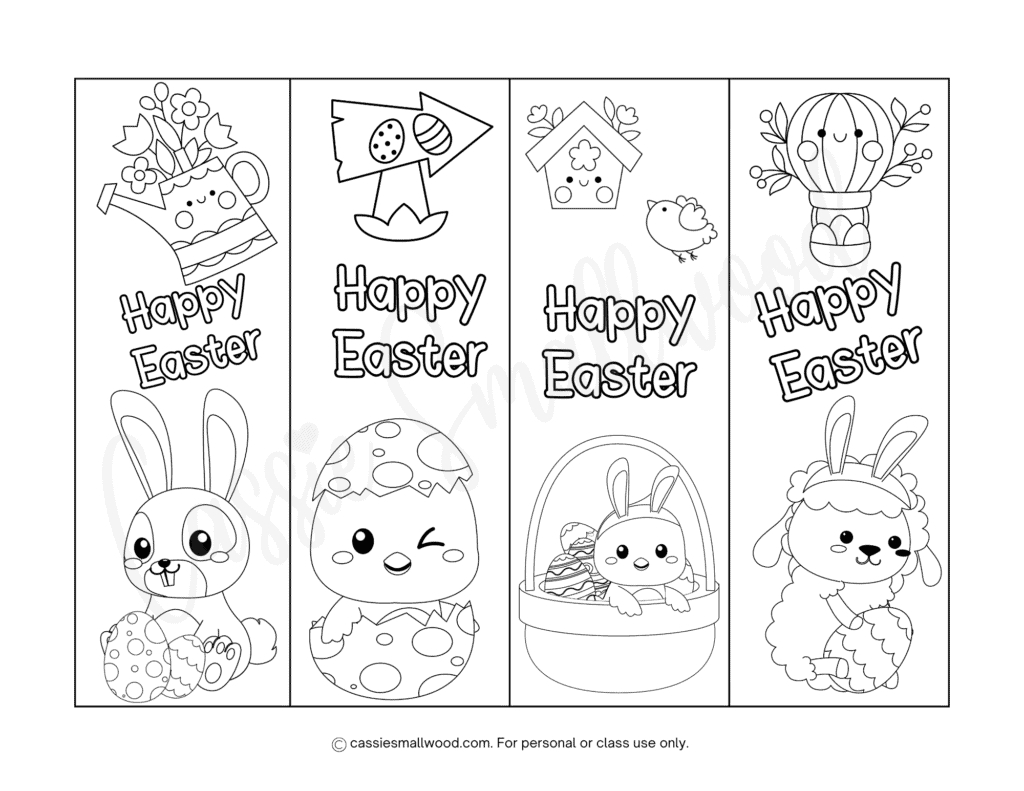 20 Cute Easter Bookmarks (Free Printables!) - Cassie Smallwood within Easter Bookmarks Free Printable