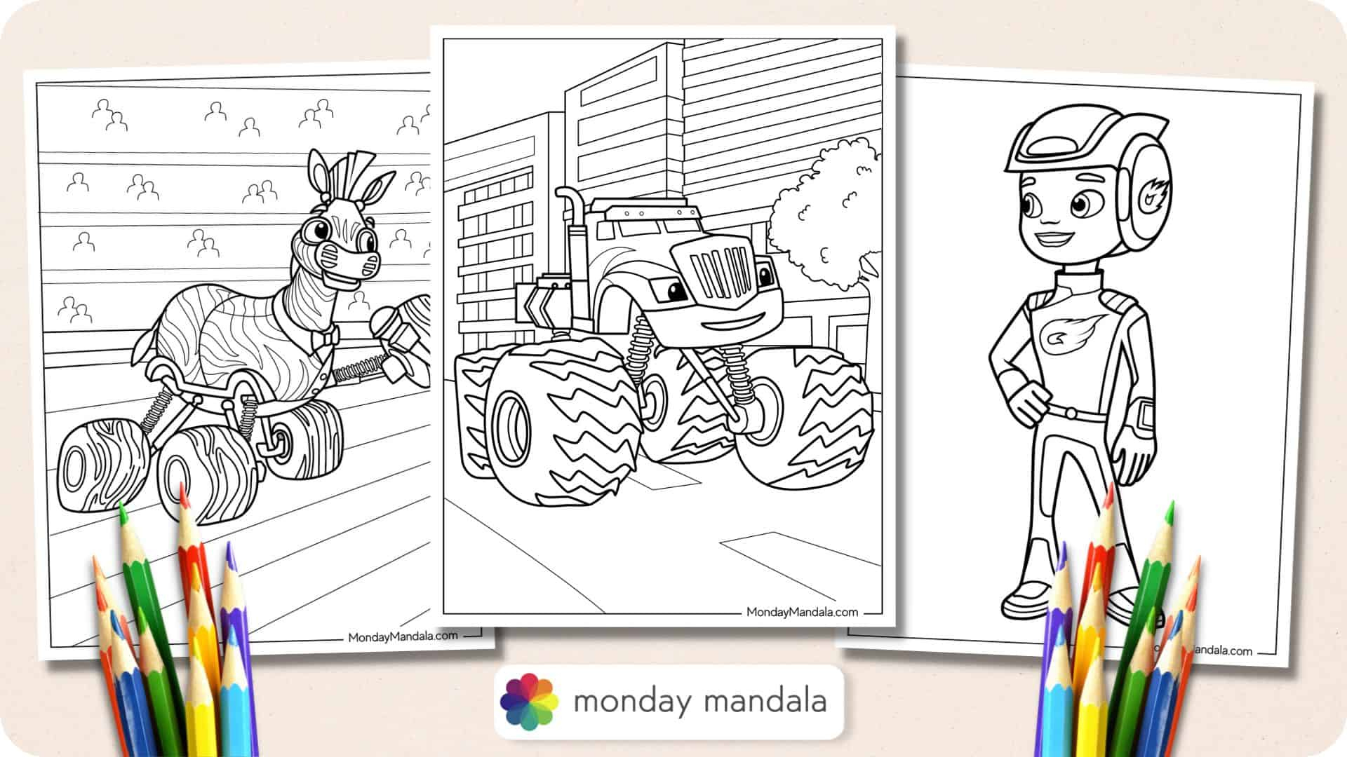 26 Blaze And The Monster Machine Coloring Pages (Free) with Blaze Colouring Pages Printable