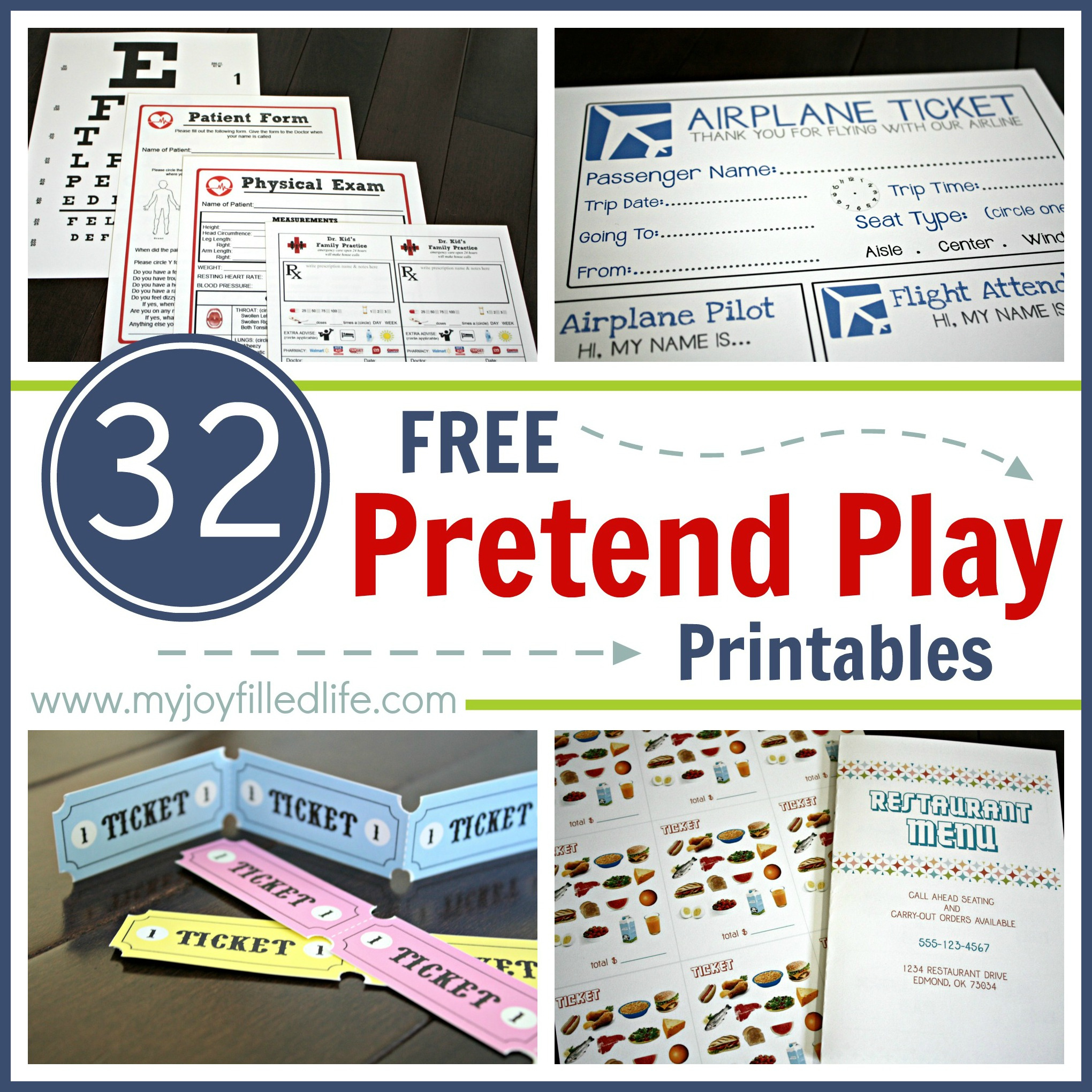32 Free Pretend Play Printables - My Joy-Filled Life intended for Free Pretend Play Printables
