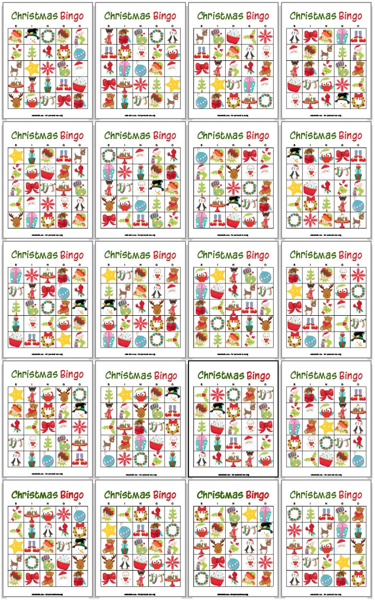 34 Printable Christmas Bingo Cards throughout Holiday Printable Bingo Cards
