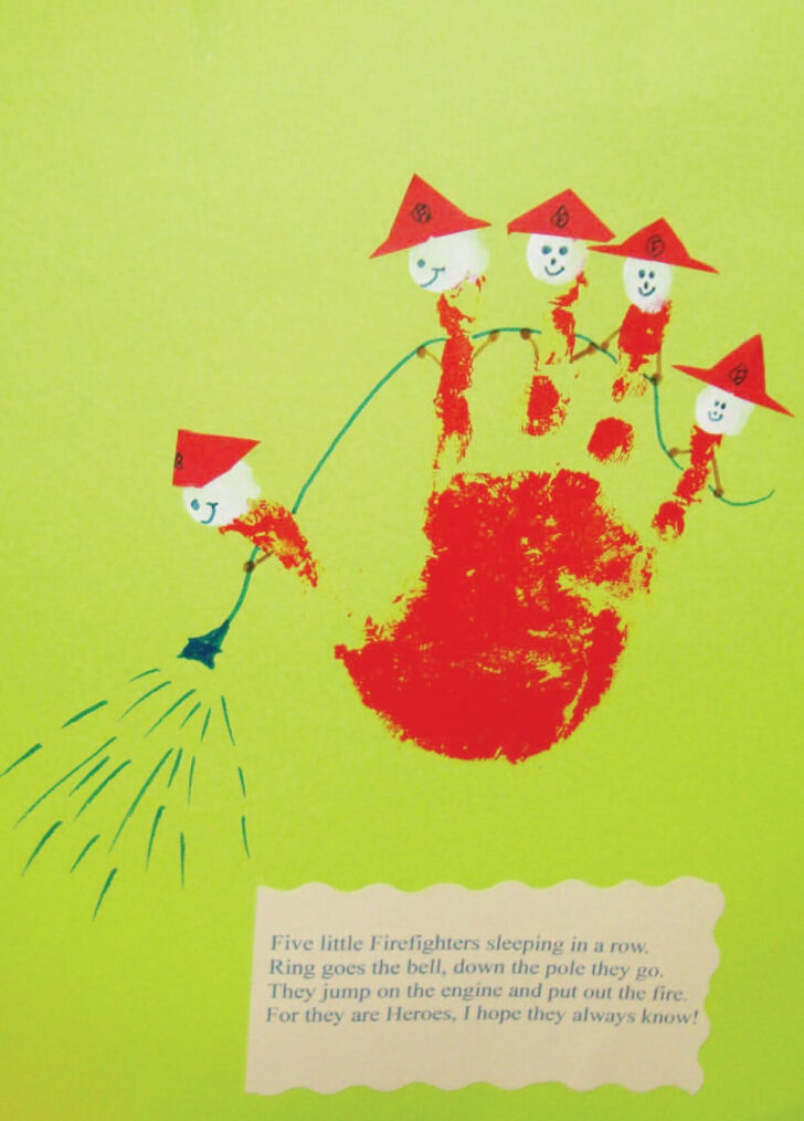 Five Little Firefighters Poem Printable