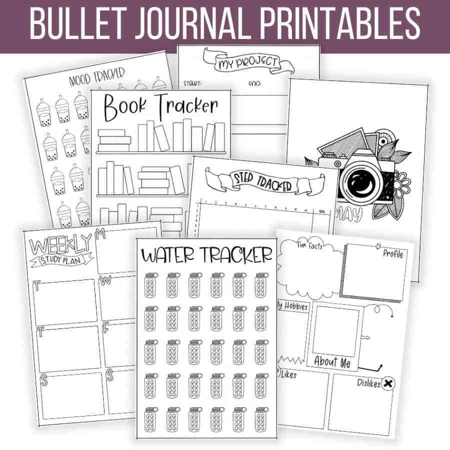 50+ Free Bullet Journal Printables &amp;amp; Pdf Templates for Free Printable Journal Sheets
