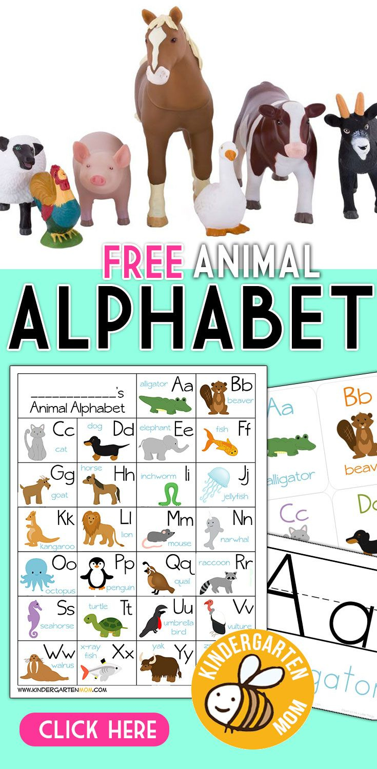 Alphabet Animals - Kindergarten Mom pertaining to Alphabet Letters Animals Printable