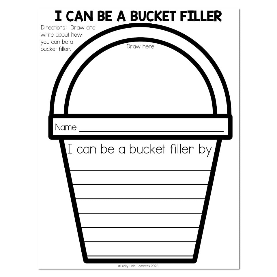 Back To School Bonus Pack - Bucket Filler Activities - I Can Be A inside Free Bucket Filler Printables