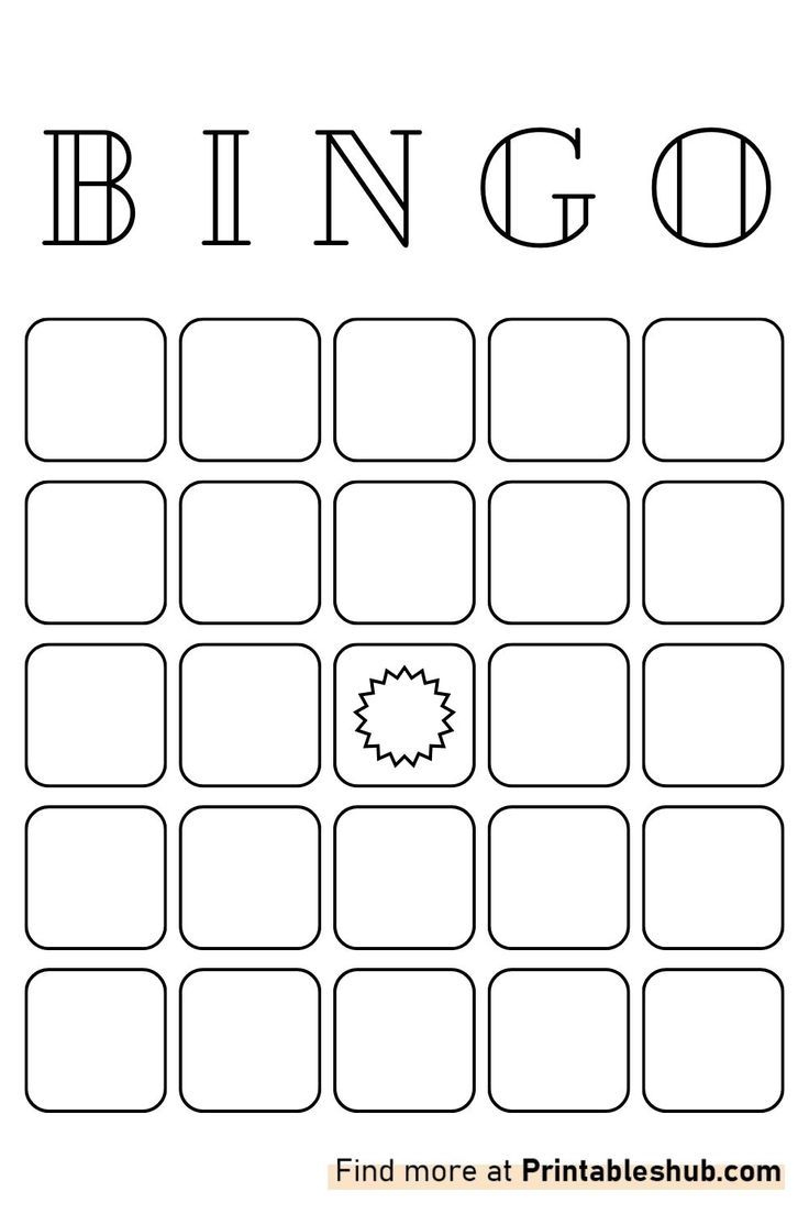Blank 5X5 Bingo Cards Templates Pdf intended for Blank 5x5 Bingo Card