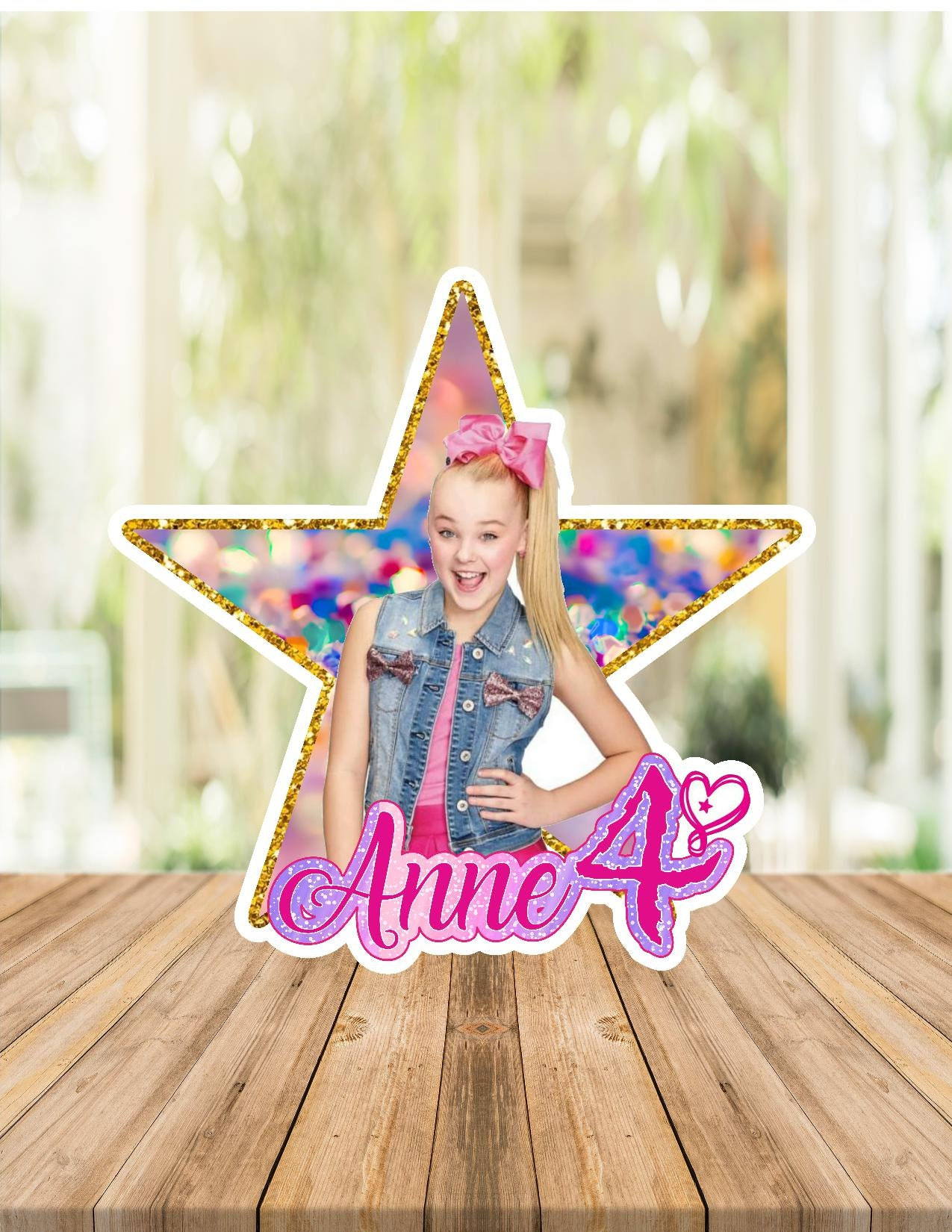 Cake Topper Inspiriert Von Jojo Siwa Digitale Datei Cake Topper Jojo Siwa Geburtstag Cake Topper Druckbare Jojo Siwa Zubehör inside Jojo Siwa Cake Topper Printable