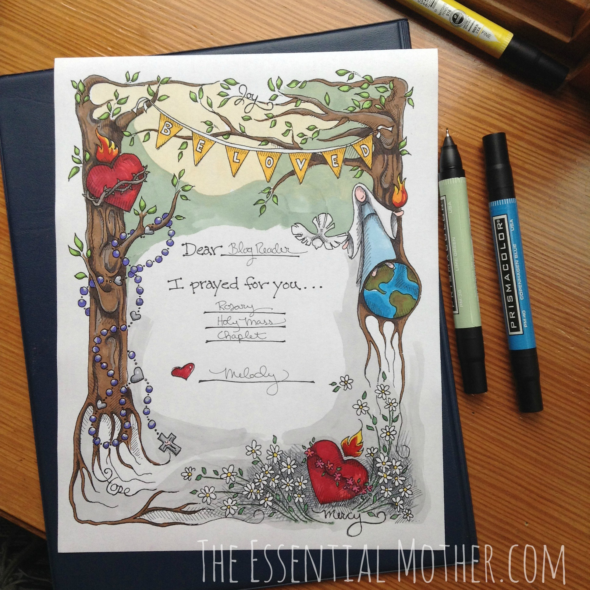 Catholic Spiritual Bouquet Coloring Page — Melody Lyons with regard to Spiritual Bouquet Printable Free