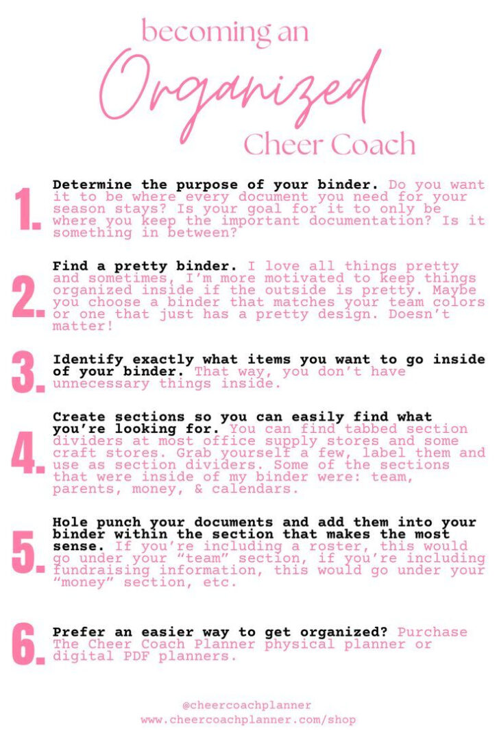 Free Cheer Coach Printables