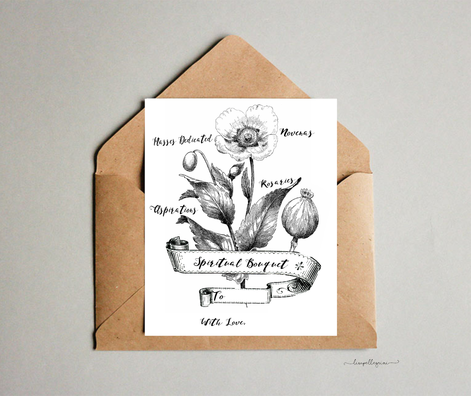 Christian Study Tools: Spiritual Bouquet Gift Card Free Printables intended for Spiritual Bouquet Printable Free