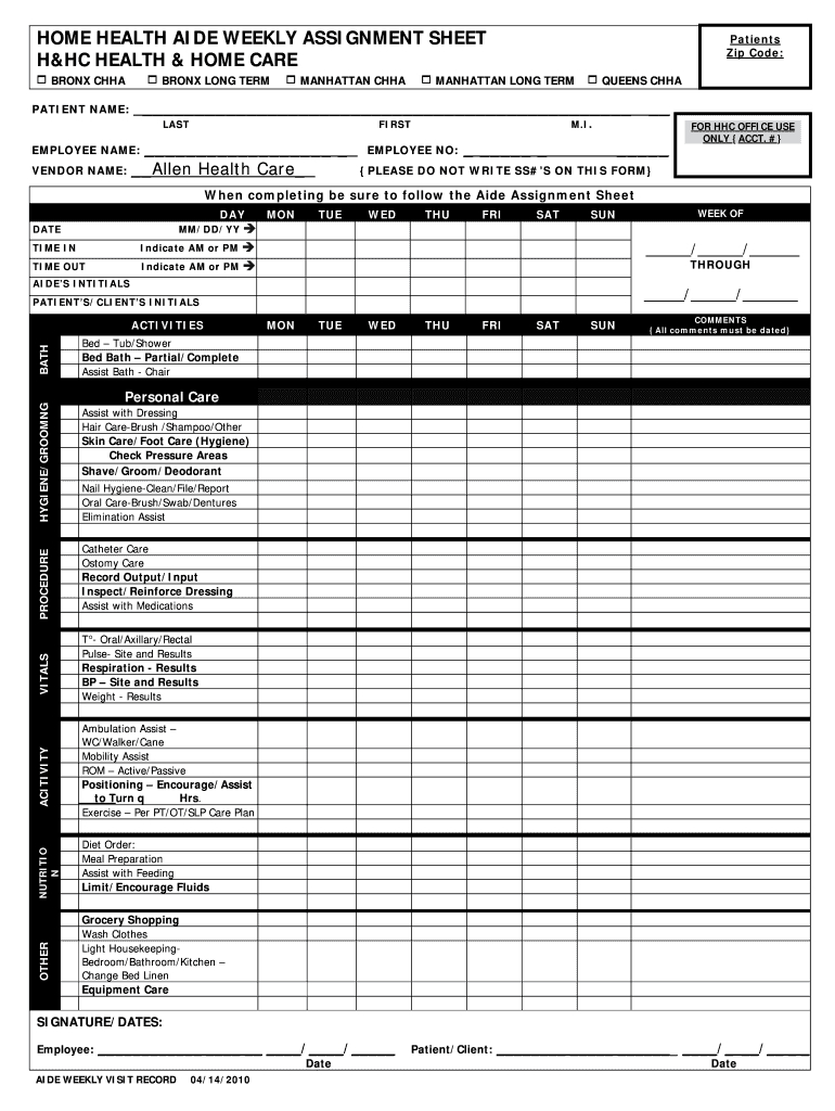 Cna Charting - Fill Online, Printable, Fillable, Blank | Pdffiller intended for Free Printable Cna Daily Assignment Sheets