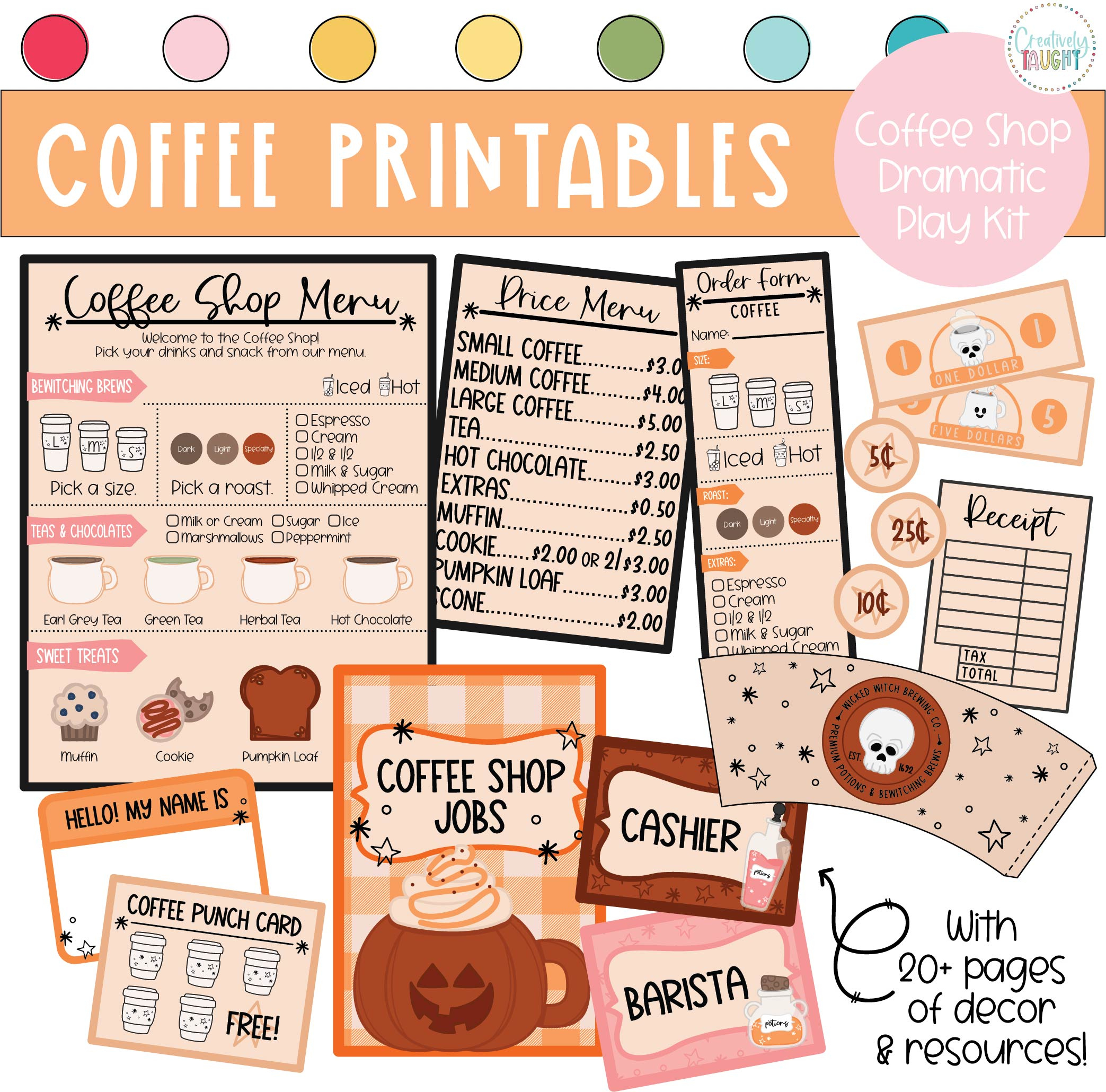 Coffee Shop Dramatic Play Kit – Printable Dramatic Play Kit For with Coffee Shop Dramatic Play Printables Free