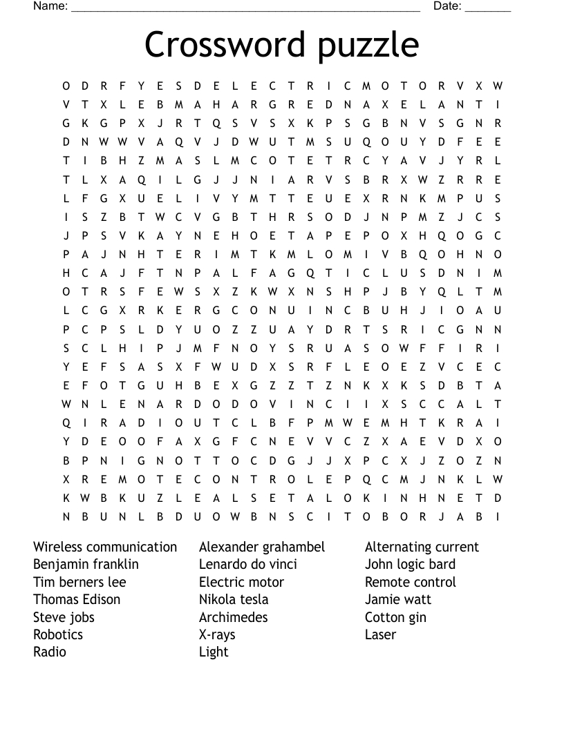 Crossword Puzzle Word Search - Wordmint in Printable Word Searches and Crossword Puzzles