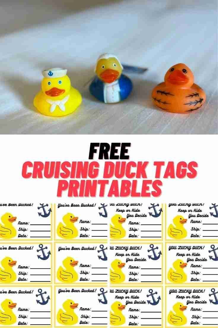 Cruise Duck Tags Free Printable intended for Printable Editable Free Printable Cruising Duck Tags