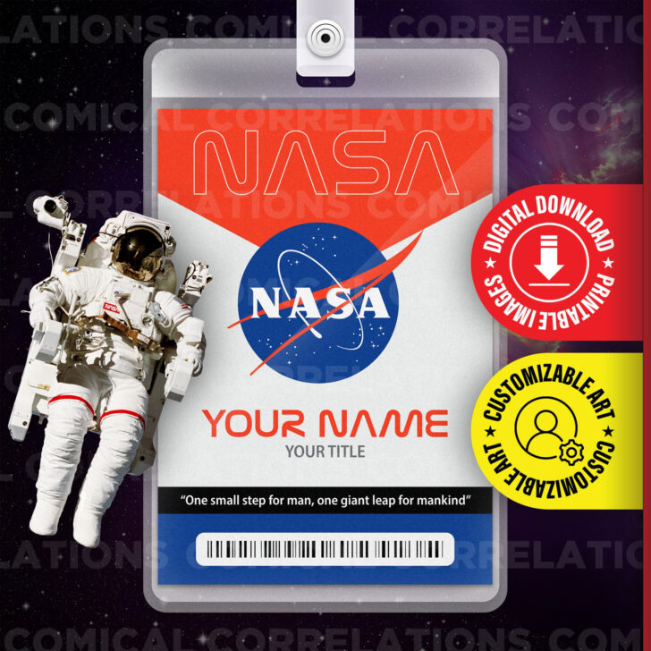 Free Printable Nasa Id Badge Template