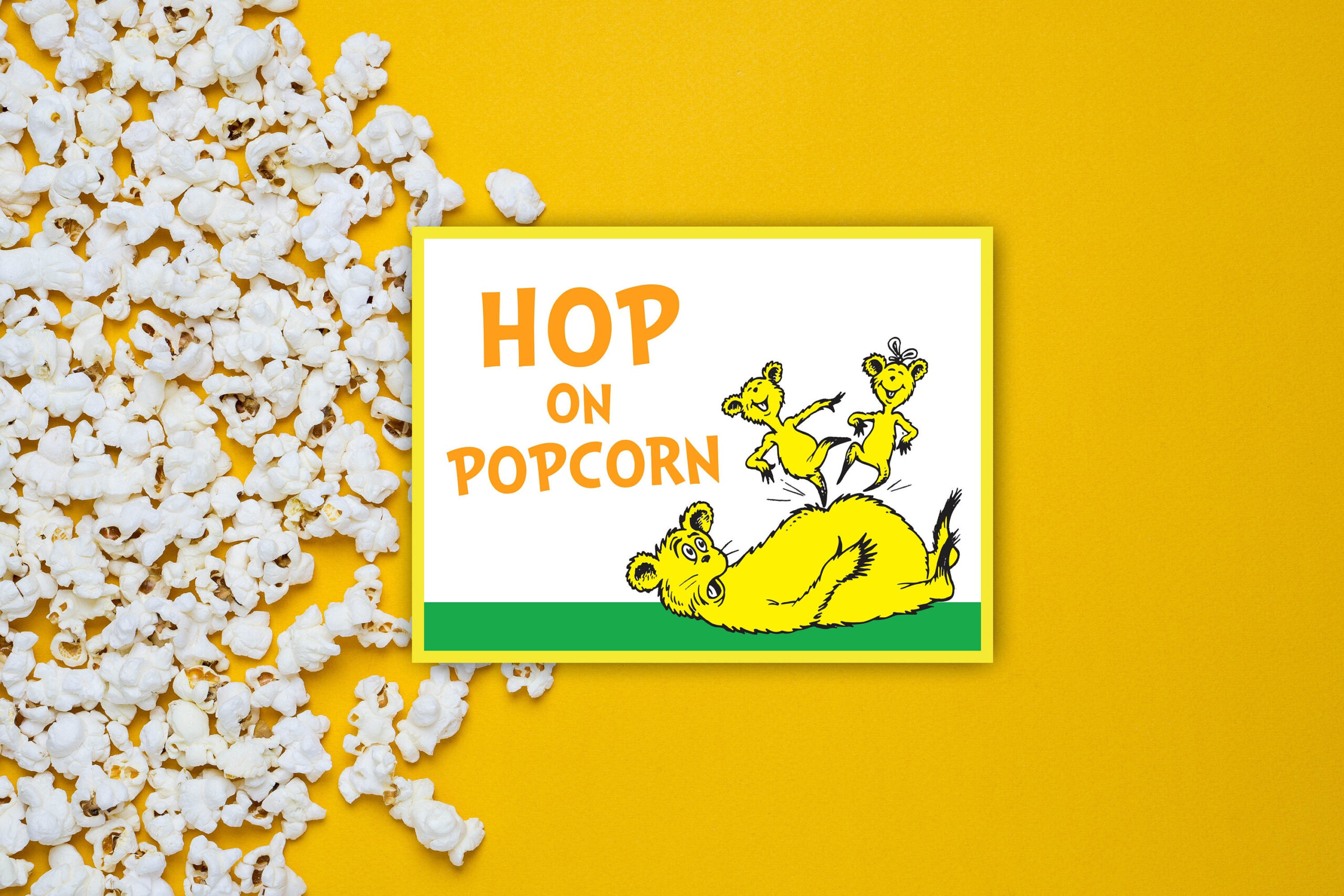 Dr. Seuss Treat Bag Card, Dr. Seuss Printable, Hop On Popcorn, Dr with Hop On Pop Popcorn Free Printable