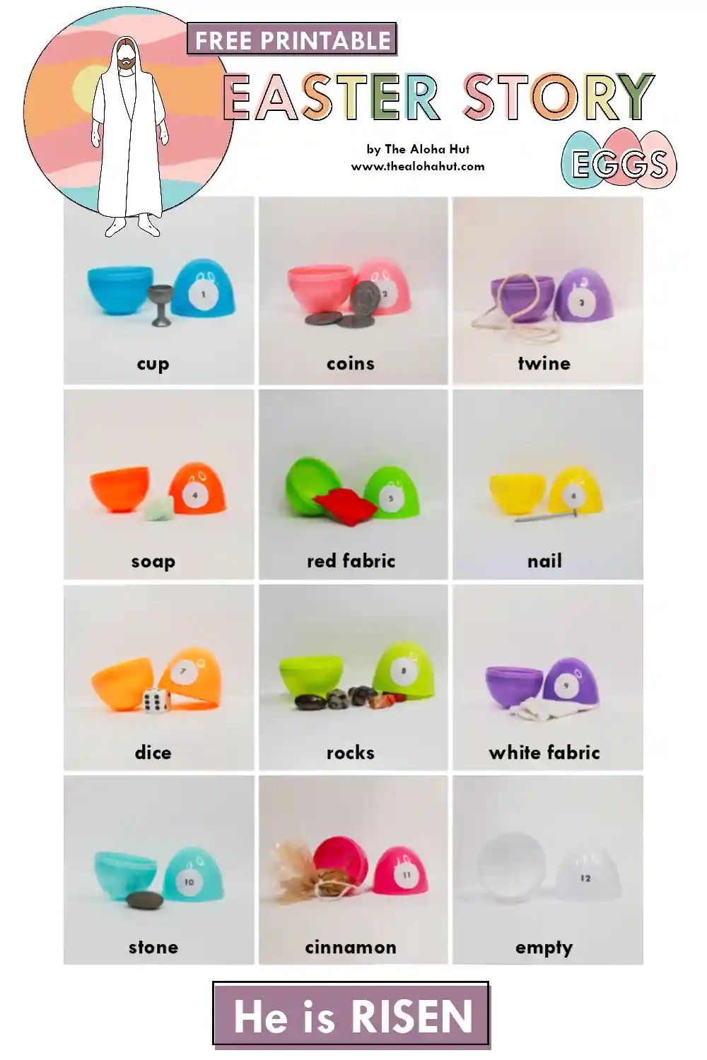 Easter Story Eggs (Resurrection Eggs) - The Aloha Hut within Free Printable Resurrection Eggs Story Printable