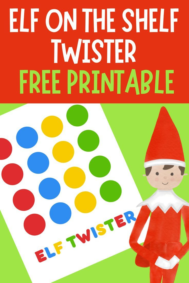 Elf Twister Free Printable with Elf Twister Printable Free