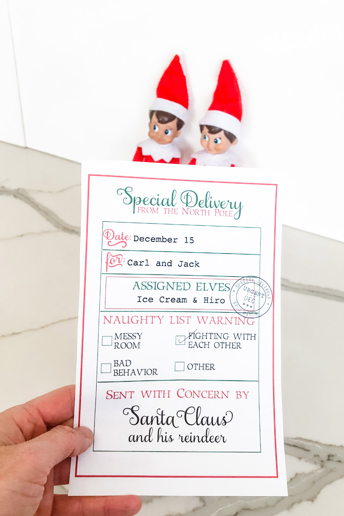 Elf Warning Letter Free Printable pertaining to Elf Warning Letter Free Printable