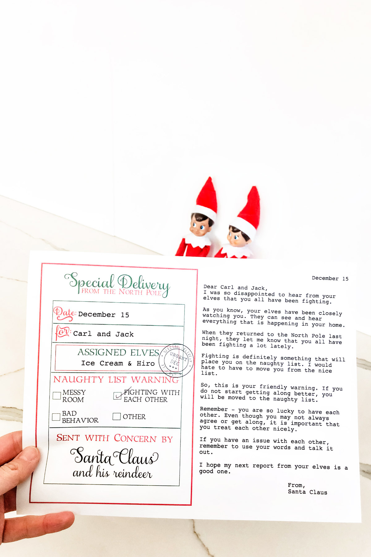Elf Warning Letter Free Printable with regard to Elf Warning Letter Free Printable