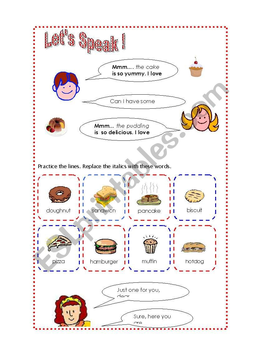 English Worksheets: Mom-Kid Daily Conversation pertaining to Speaking Worksheets Printable For Kids
