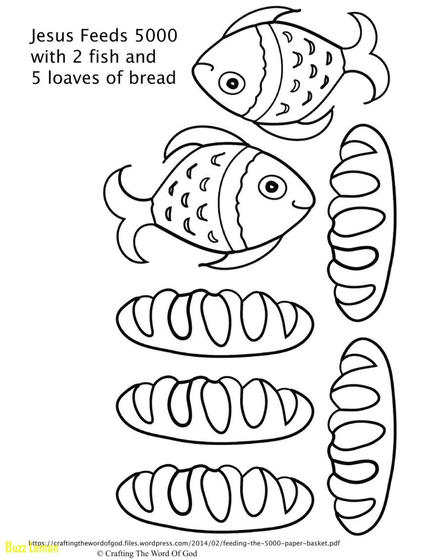 Feeding 5000 Activity For Kids with Free Printable Loaves And Fishes Craft Activity