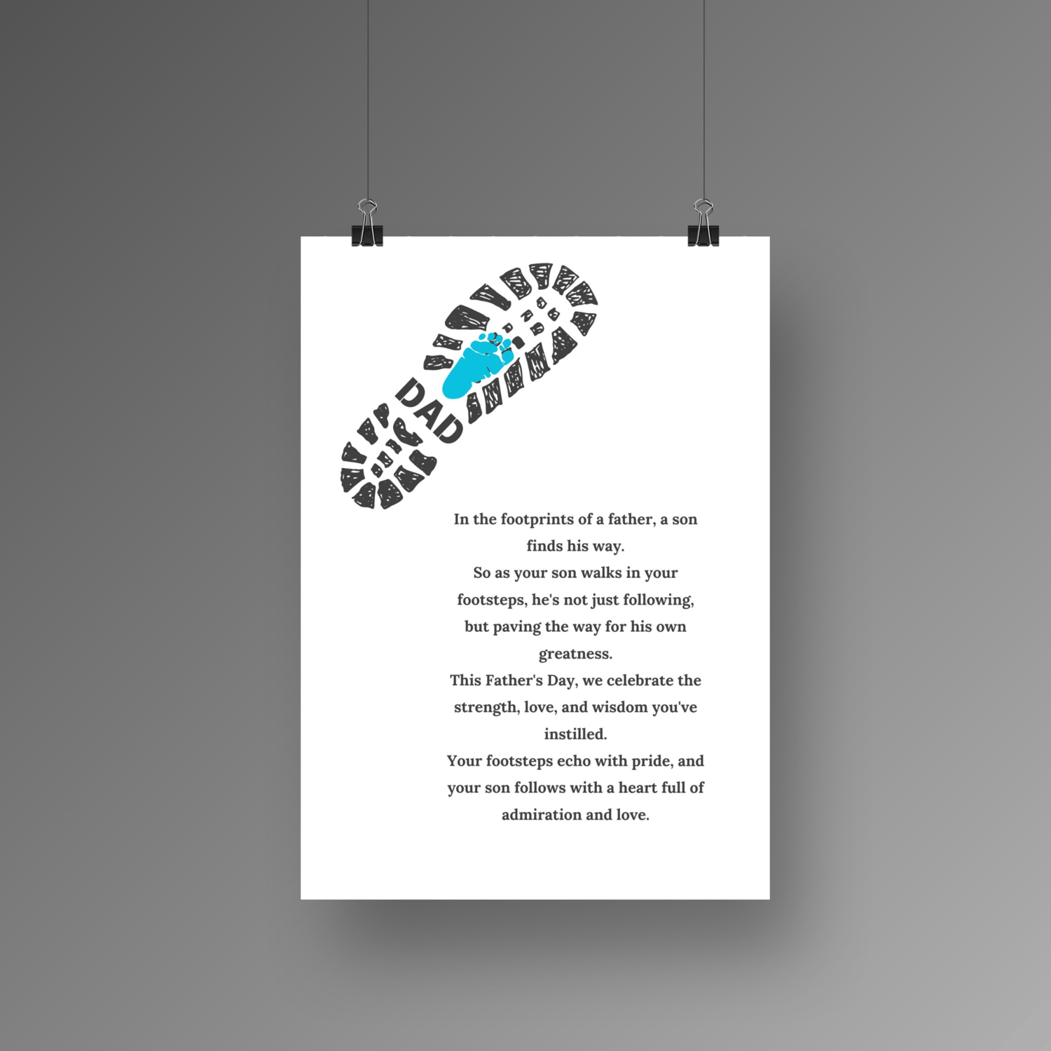 Following In His Father&amp;#039;S Footsteps with Following in Daddy&amp;amp;#039;s Footsteps Printable