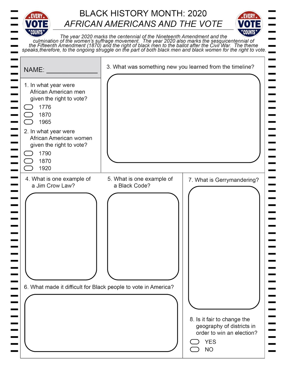 Free Black History Month Lessons, Powerpoints, And Worksheets with regard to Free Printable Black History Month Worksheets