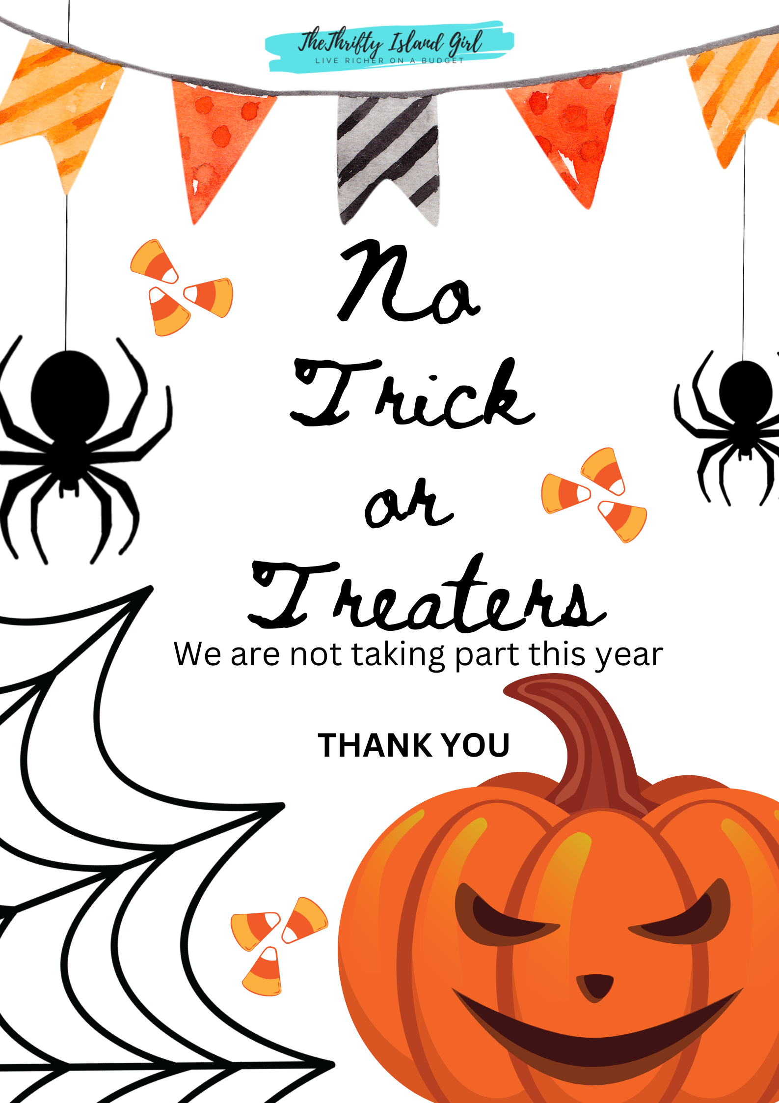Free Halloween Printables: No Trick Or Treating Signs - The regarding Free Printable No Trick Or Treat Signs Printable
