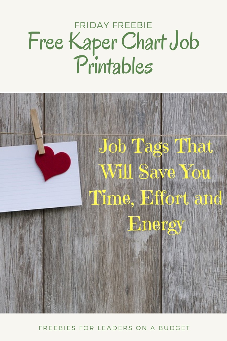 Free Items For Girl Scout Leaders throughout Free Printable Kaper Chart