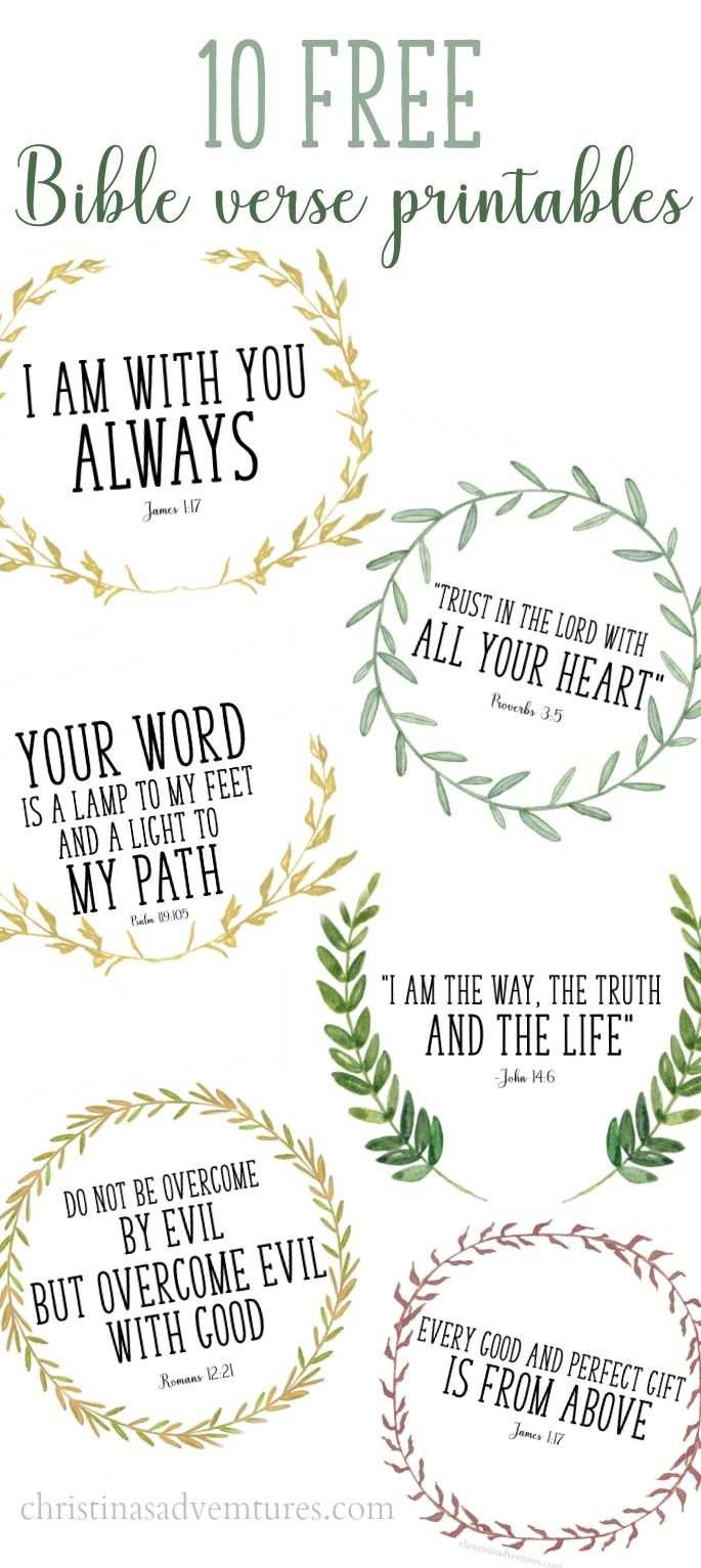 Free Printable Bible Verses regarding Free Printable Bible Quotes