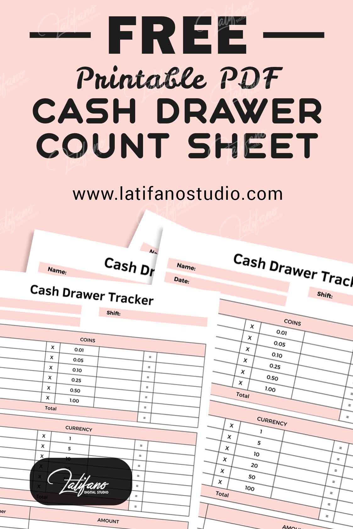 Free Printable Cash Drawer Count Sheet Pdf - Free Download throughout Free Printable Cash Drawer Count Sheet