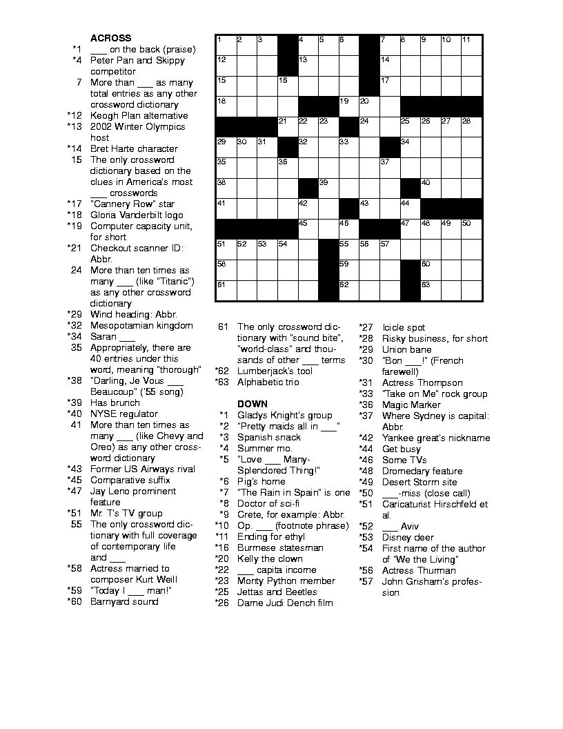 Free Printable Crossword Puzzles Medium Hard - Printable Crossword with Free Printable Crosswords Hard
