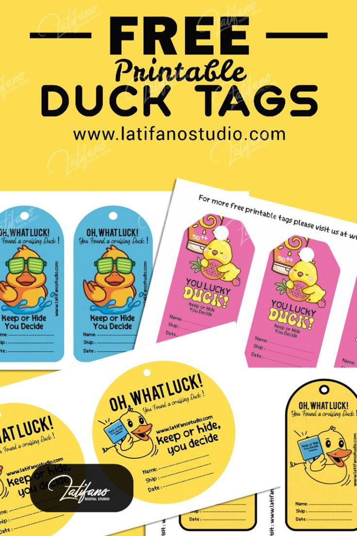 Free Printable Cruise Duck Tags Pdf Template in Printable Editable Free Printable Cruising Duck Tags