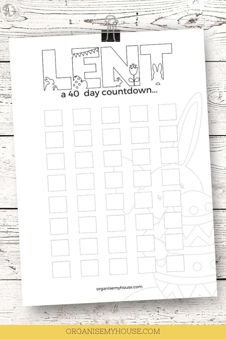 Free Printable Lent Calendar