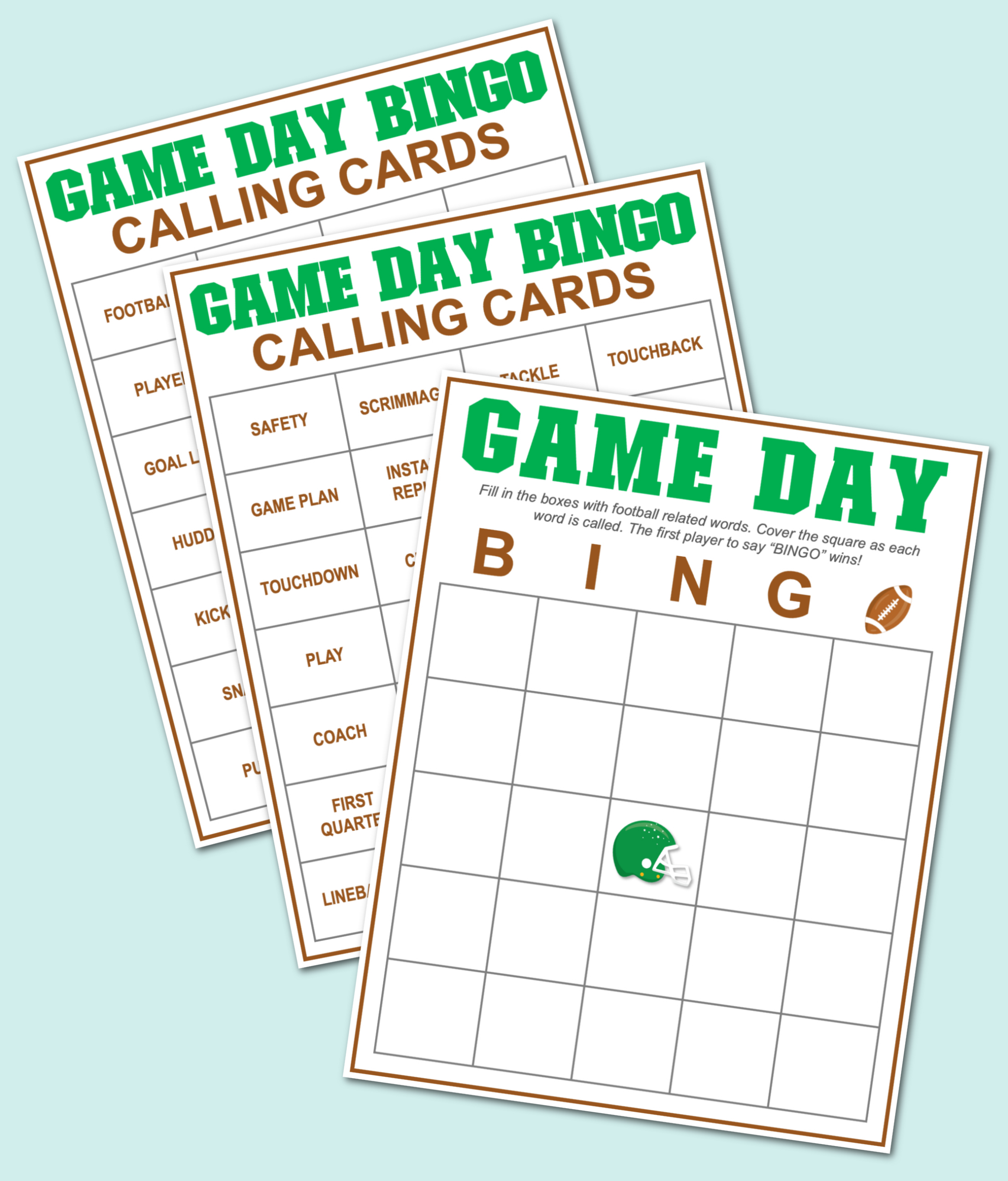Game Day Bingo And Football Tic Tac Toe {Free Printables} - Kara pertaining to Free Football Bingo Cards