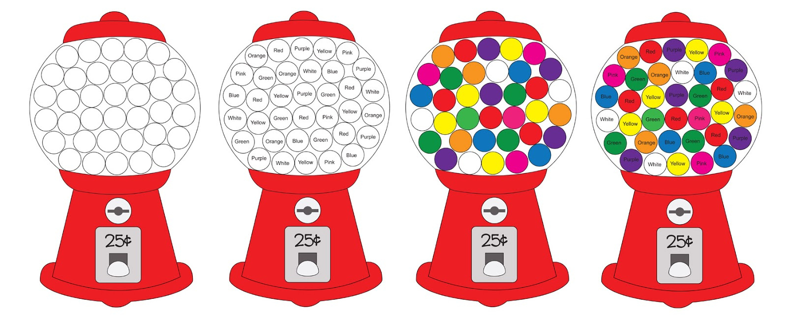 Gumball Machine Color Matching With Craft Pom Poms - Repeat Crafter Me inside Gumball Machine Printable Free
