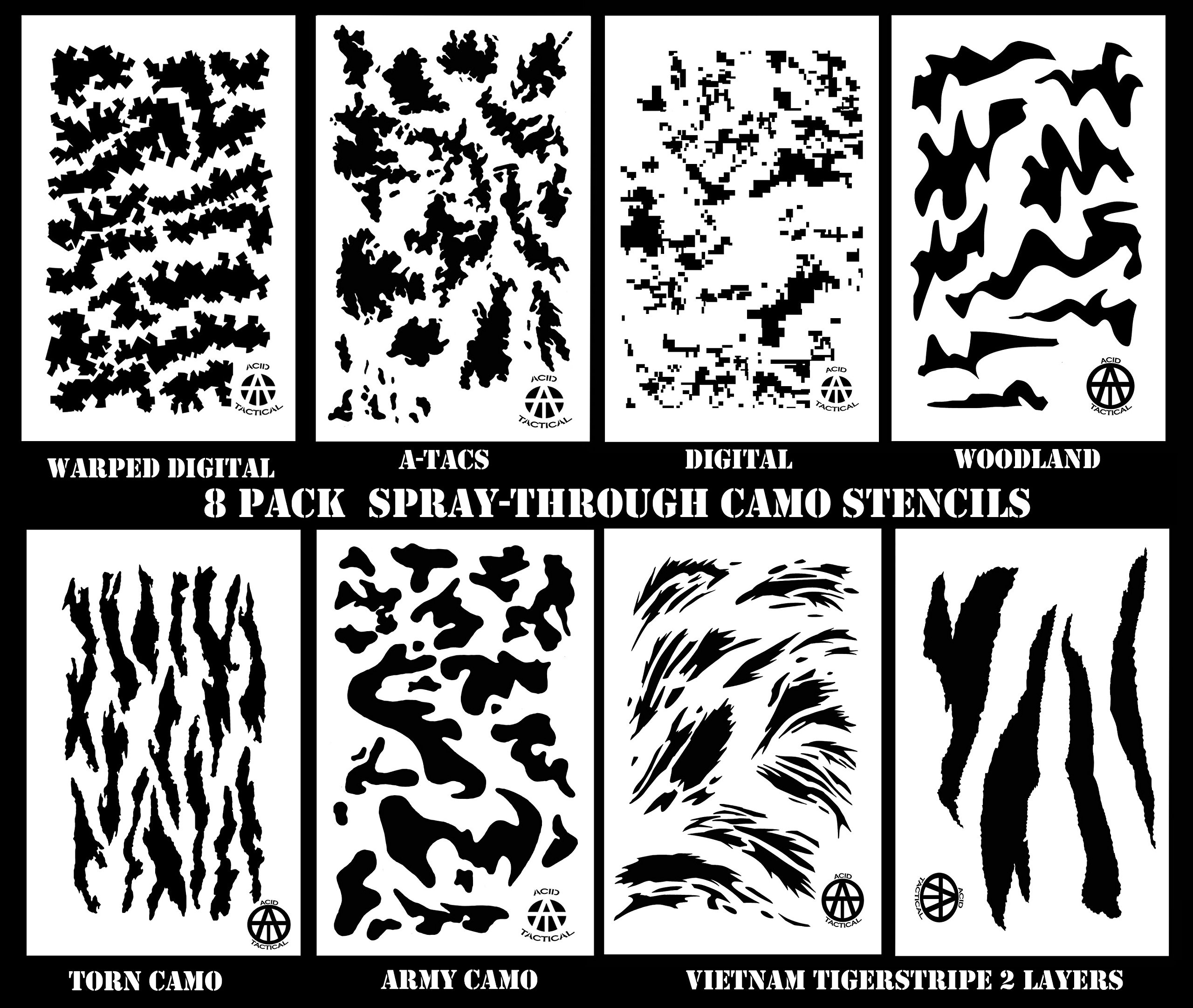 Guns Camo Pattern Stencils - 10 Free Pdf Printables | Printablee with regard to Free Printable Camo Stencils For Guns