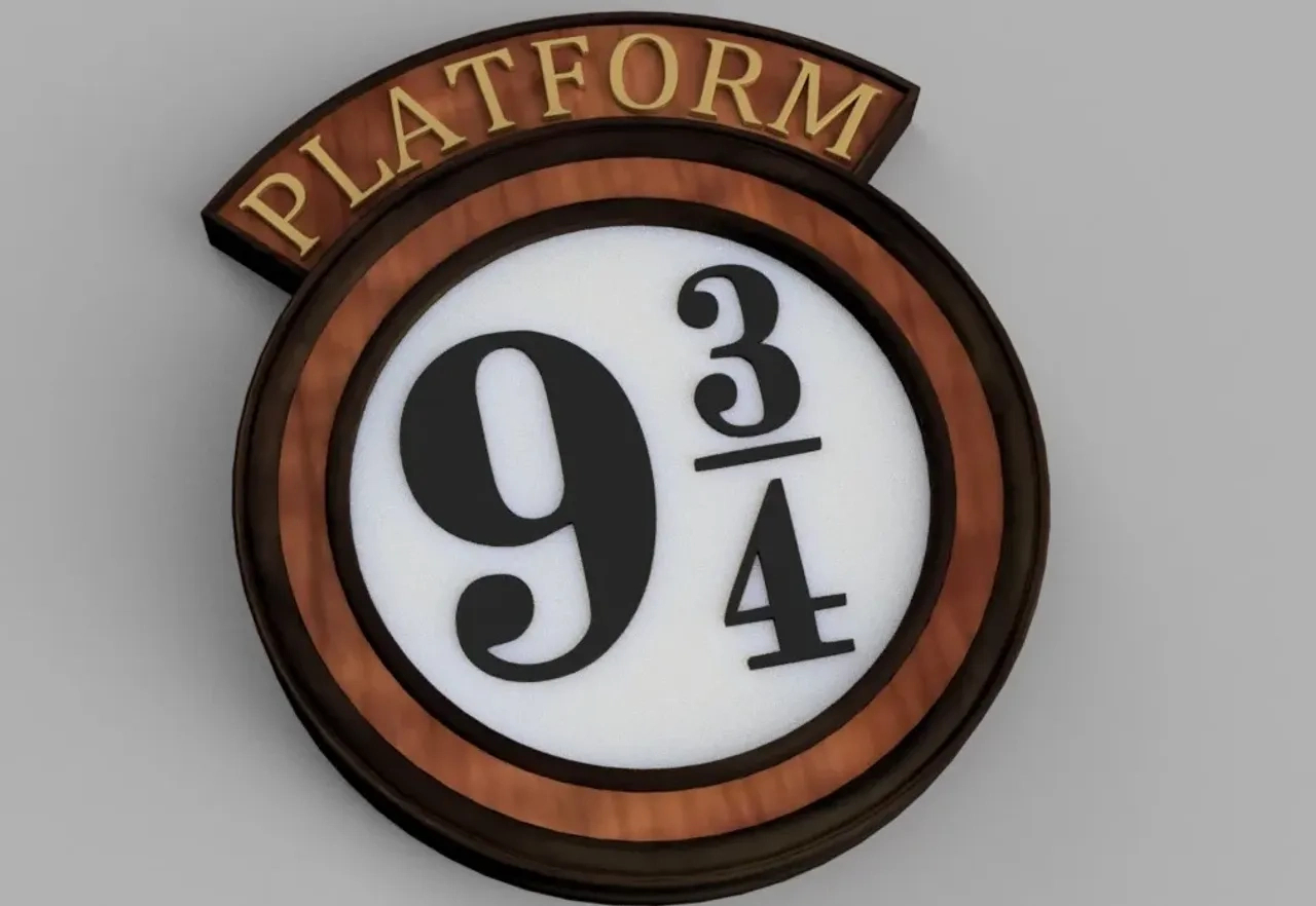 Harry Potter 9 3/4 Platform Sign Von Glezz | Kostenloses Stl pertaining to Harry Potter 9 3 4 Sign Printable