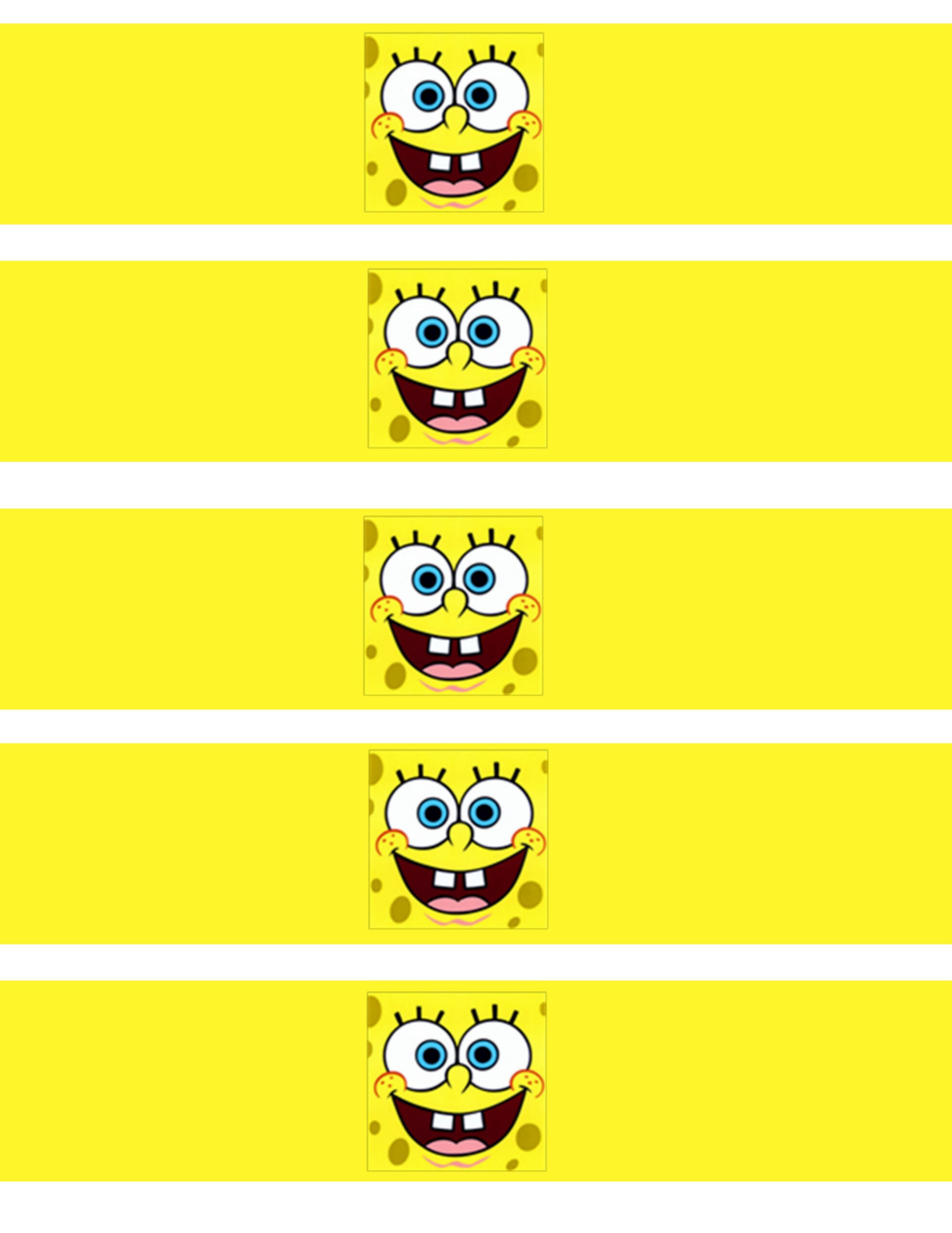 How To Make Custom Water Bottle Labels: Spongebob Squarepants intended for Spongebob Labels Free Printables
