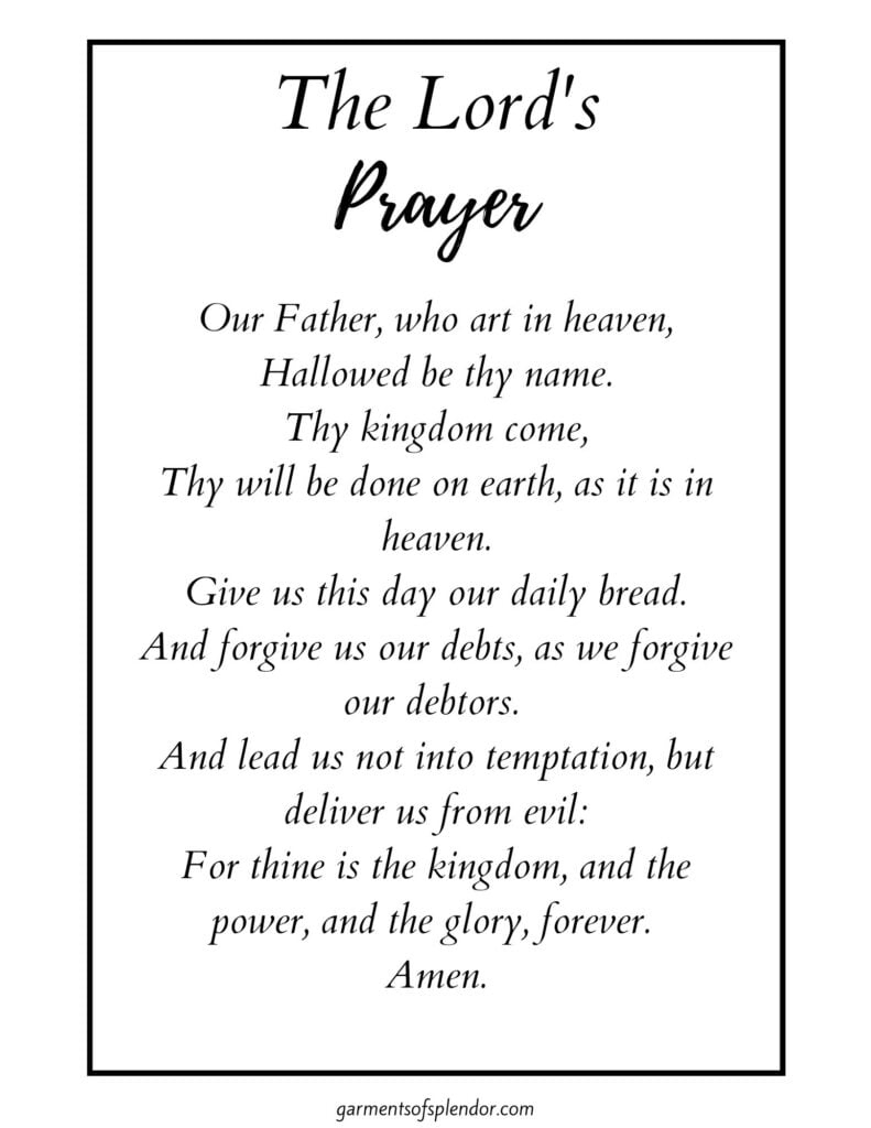 How To Pray The Lord&amp;#039;S Prayer With Power (Free Printables Inside!) - pertaining to Free Printable Copy of the Lord&amp;amp;#039;s Prayer