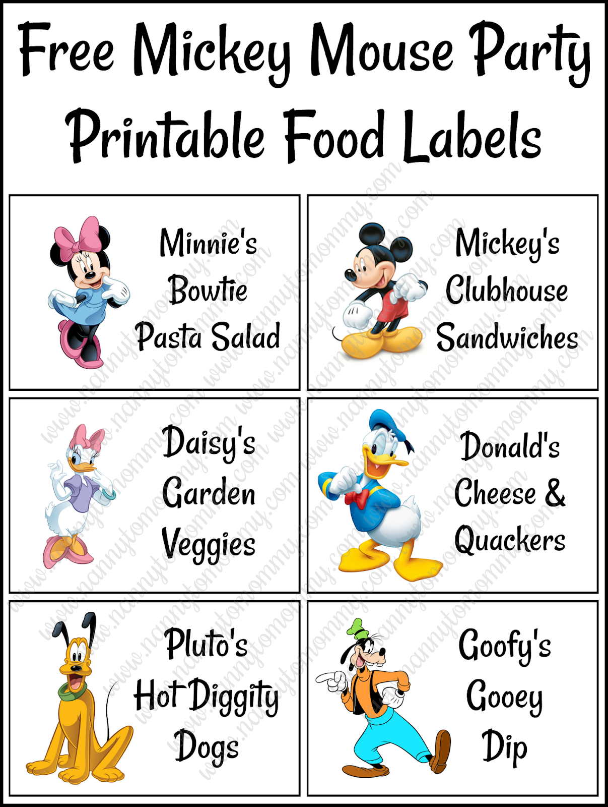 How To Throw An Epic (&amp;amp; Inexpensive) Preschool Playdate - Nanny To within Mickey Mouse Food Labels Free Printables