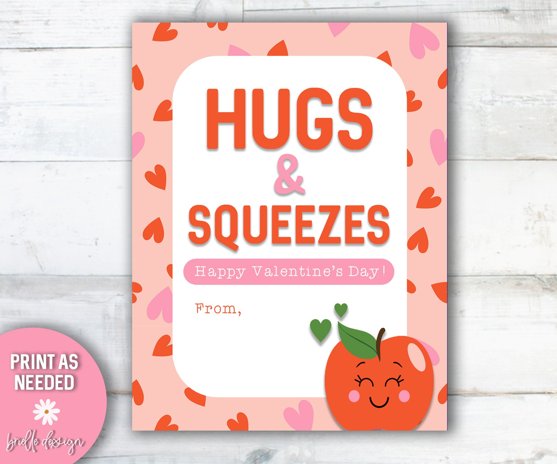 Hugs And Squeezes, Valentine Printable, Valentines Tag, Class in Hugs and Squeezes Valentine Printable Free