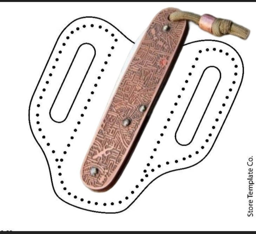 Knife Sheath Template Pattern, Pocket Knife Case Pdf, Leather with regard to Free Printable Leather Knife Sheath Patterns