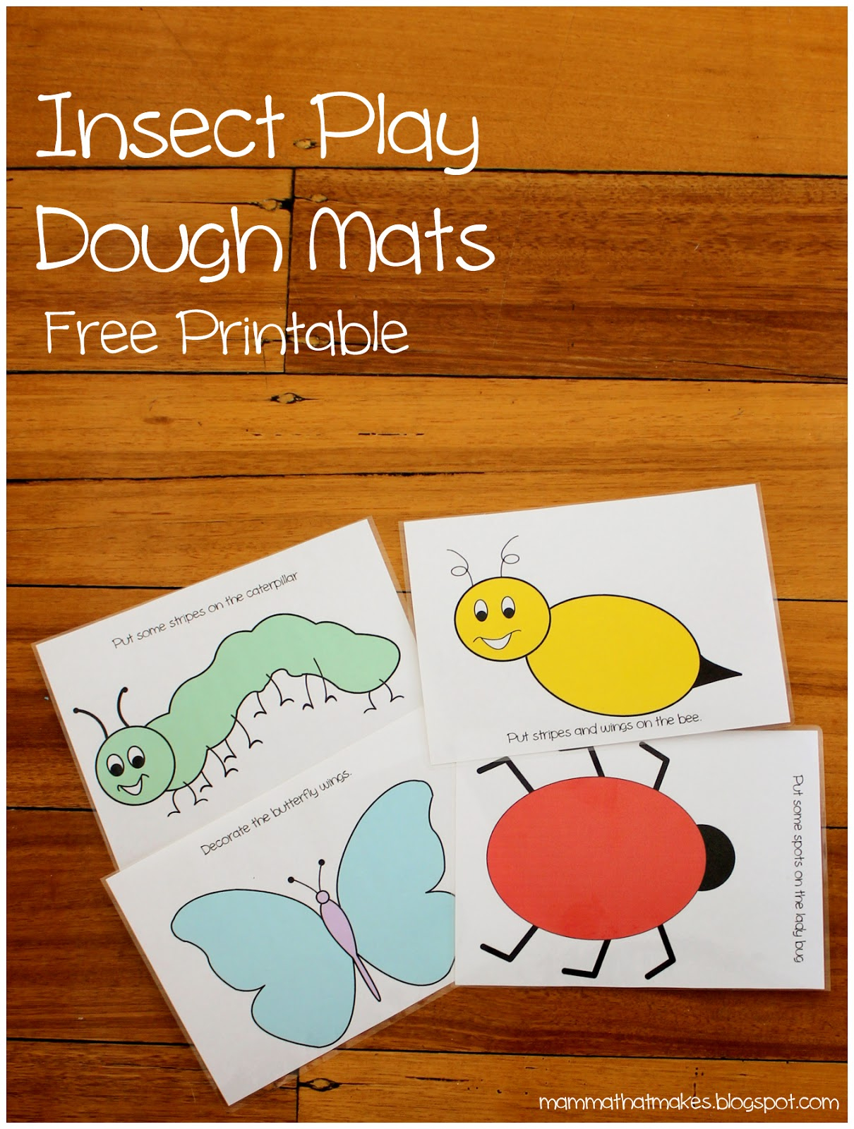 Mamma That Makes: Insect Play Dough Mats with regard to Playdough Mat Free Printable