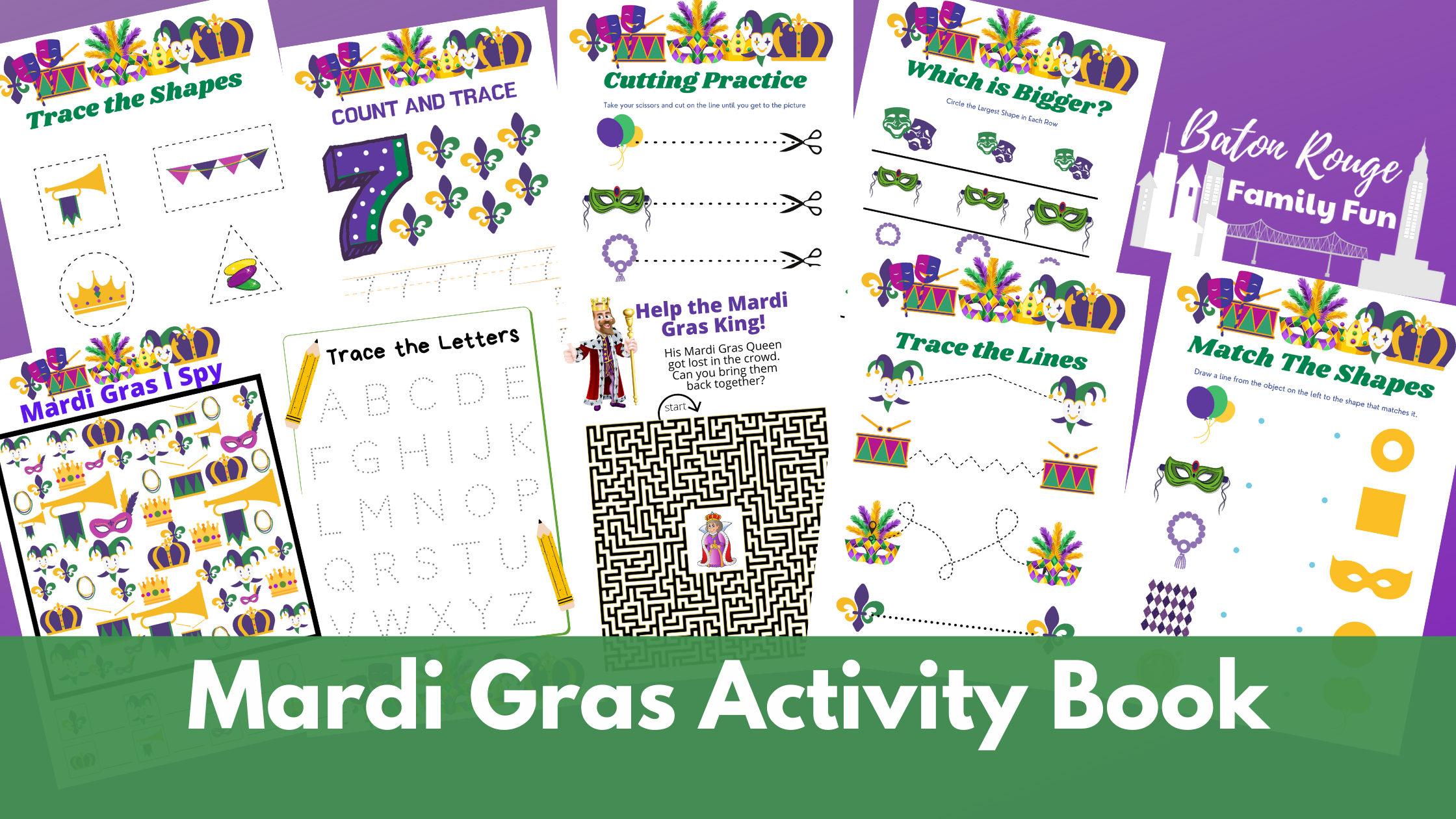 Mardi Gras Activity Book - Free Printable - Baton Rouge Family Fun - with Free Printable Mardi Gras Games