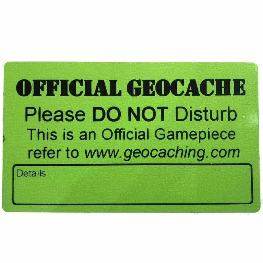 Medium Geocache Label Sticker For Geocaching - Weather Proof Vinyl within Geocache Label Free Printable