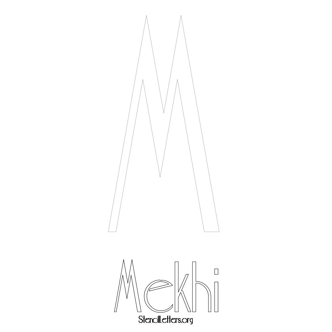Mekhi Free Printable Name Stencils With 6 Unique Typography Styles intended for Printable Stencil M M Logo