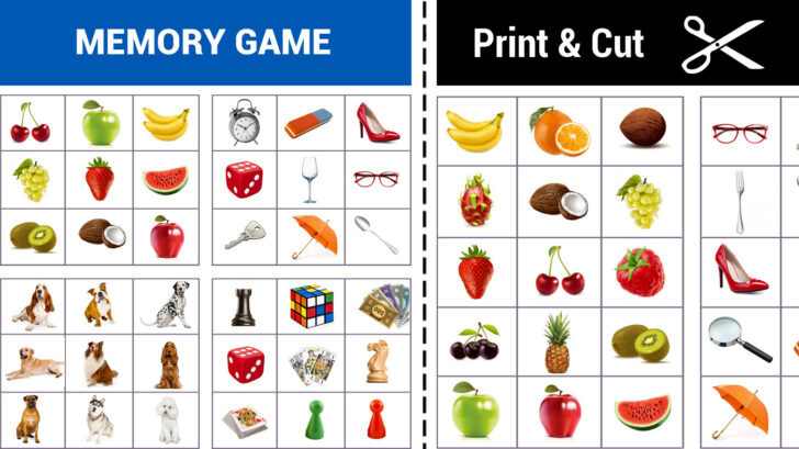 Memory Games For Adults Free Printable